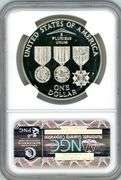 1994-P Proof Vietnam Veterans' Memorial Commemorative Silver Dollar in NGC PF69 Ultra Cameo