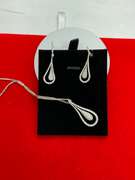 CERTIFIED 14K WHITE GOLD AND DIAMOND NECKLACE AND EARRINGS
