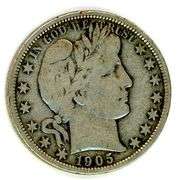 1905 Barber Silver Half Dollar
