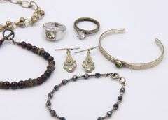 Group Lot of Vintage 925 Sterling Silver Jewelry