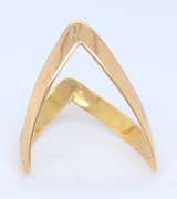 Wonderful Yellow Gold Chevron Ring