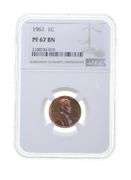 PF67 BN 1961 Lincoln Memorial Cent - Graded NGC Red/Orange Toned