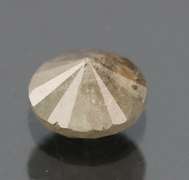 Unique .53ct smooth cut Silver Diamond solitaire