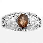 Elegant 14.10ct Smoky Quartz Size 7 ring
