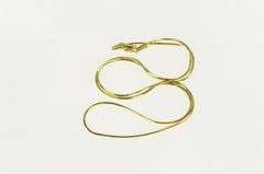 14K Yellow Gold 1.2mm Squared Snake Fancy Classic Link Necklace