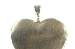 Sterling Silver 14k Gold Filigree Heart Photo Picture Locket Pendant