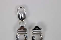 Men's 13mm Solid .925 Sterling Silver Flat Curb Chain Link Italy Necklace