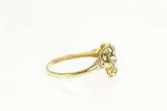 10K Yellow Gold Diamond Claddagh Traditional Celtic Loyalty Ring