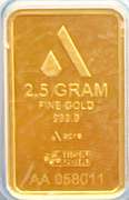 2.5 Gram Pure Gold Bar