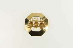 14K Yellow Gold Three Little Birds Retro Pearl Vintage Pin/Brooch