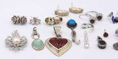 Group Lot of Vintage 925 Sterling Silver Jewelry