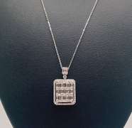 Glamorous 18kt Solid White Gold & Diamond Pendant Necklace