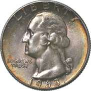 1963 Washington Quarter Beautiful Tone