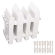 24PCS Outdoor PVC Plastic White Fence Pet Fence