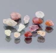 Exciting 12pc. 10.55ct unheated uncut Sapphire set