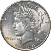 1934 Peace Silver Dollar
