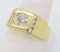 Bezel Set Men's Diamond Ring