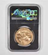 MS70 2020-W $50 American Burnished Gold Eagle 1 Oz FDOI Mercanti NGC