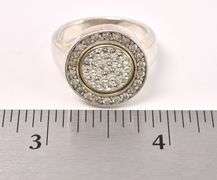 White Crystal Ring In Sterling Silver