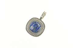 Sterling Silver Sodalite Lapis Mosaic Carolyn Pollack Relios Pendant
