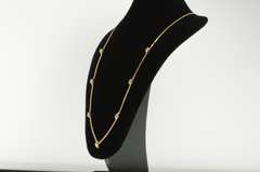 14K Yellow Gold 0.35 Ctw Diamond Sapphire Ruby Herringbone Necklace