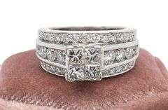 2.55 CARATS ! GORGEOUS 14KT SOLID WHITE GOLD DIAMOND ENGAGEMENT RING- 2.55 CARATS!