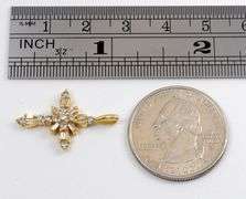 Sparkling 14k and Diamond Cross Pendant