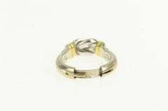14K White Gold Hamilton Knot Two Tone Classic Vintage Ring
