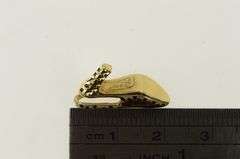 14K Yellow Gold Cheetah Leopard High Heel Sandal Shoe Charm/Pendant