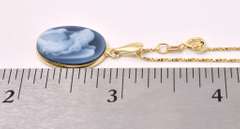 Angelic Cameo Pendant Necklace In 14K Yellow Gold