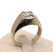 14K YELLOW GOLD JUMBO RING WITH DIAMOND