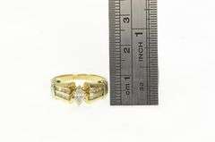 14K Yellow Gold 0.45 Ctw Marquise Diamond Classic Engagement Ring