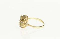 14K Yellow Gold Color Change Garnet Diamond Cluster Accent Ring