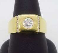 Bezel Set Men's Diamond Ring
