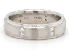 Gents Scott Kay Diamond Wedding Band Ring in Platinum