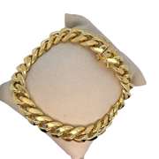 14K YELLOW  ITALIAN SEMI SOLID GOLD MIAMI CUBAN LINK CHAIN BRACELET