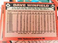 50+ Lot of 1986 Topps Oversized Baseball Cards
