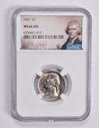 MS66 5 FS 1947 Jefferson Nickel NGC