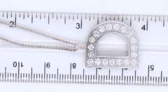 Elegant White Gold Diamond D Initial Pendant on Chain