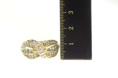 10K Yellow Gold 0.50 Ctw Diamond Layered Wavy Channel Ring