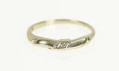14K White Gold 1950's Vintage Classic Diamond Wedding Ring