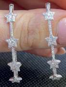 SHINING STAR OVAL HOOP EARRINGS WITH 1.80 CT IN DIAMONDS