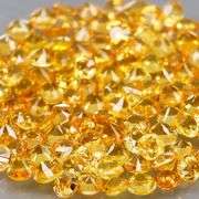 Fantastic 3.82ct diamond cut yellow Sapphire set