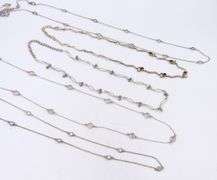 Vintage 925 Sterling Silver Lot of 5 Necklaces