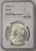 1904 O U.S Silver Morgan Dollar NGC MS 64