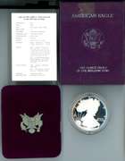 1986 Proof Silver Eagle in Box with Certificate of Authenticity