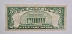 1929 $5 Gloucester, MA United States National Currency Note 13604