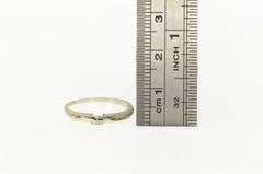 14K White Gold 1950's Vintage Classic Diamond Wedding Ring