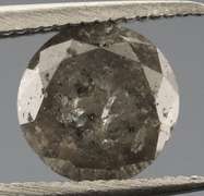 Stunning! .68ct gray and black Diamond solitaire