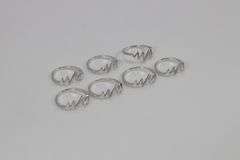 .925 Sterling Silver EKG Rings Lot of 40 Rings Various Sizes